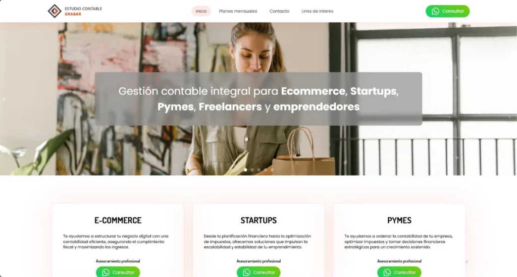 pagina web estudio contable grabar