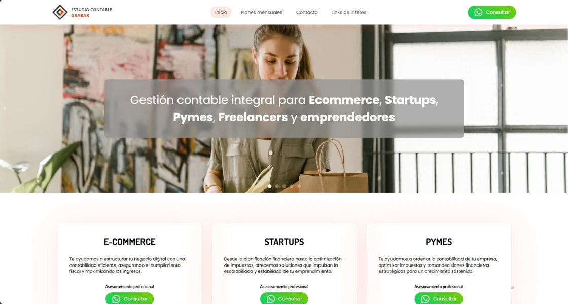 pagina web estudio contable grabar