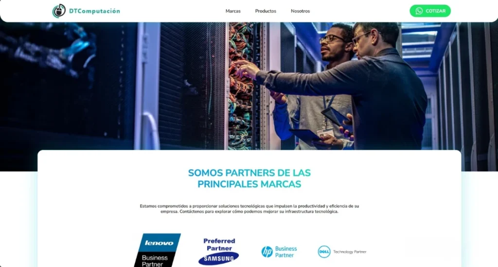 pagina web de DT Computacion